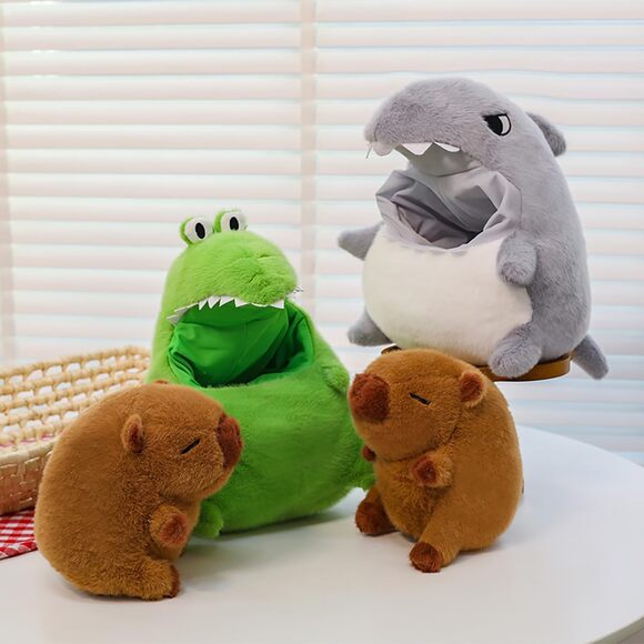 Capybara Plush Crocodile Costume 11.8" Kawaii Stuffed Animal Cute Gift - Picture 2 of 9
